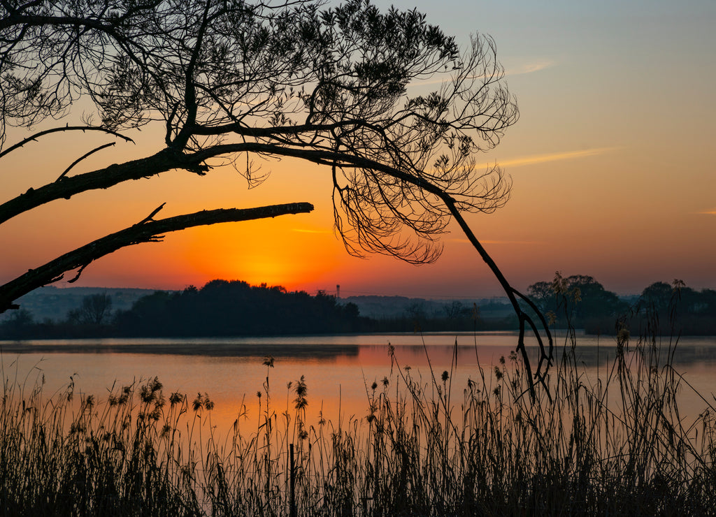 Sunrise over Rietvlei dam outside Pretoria, South Africa