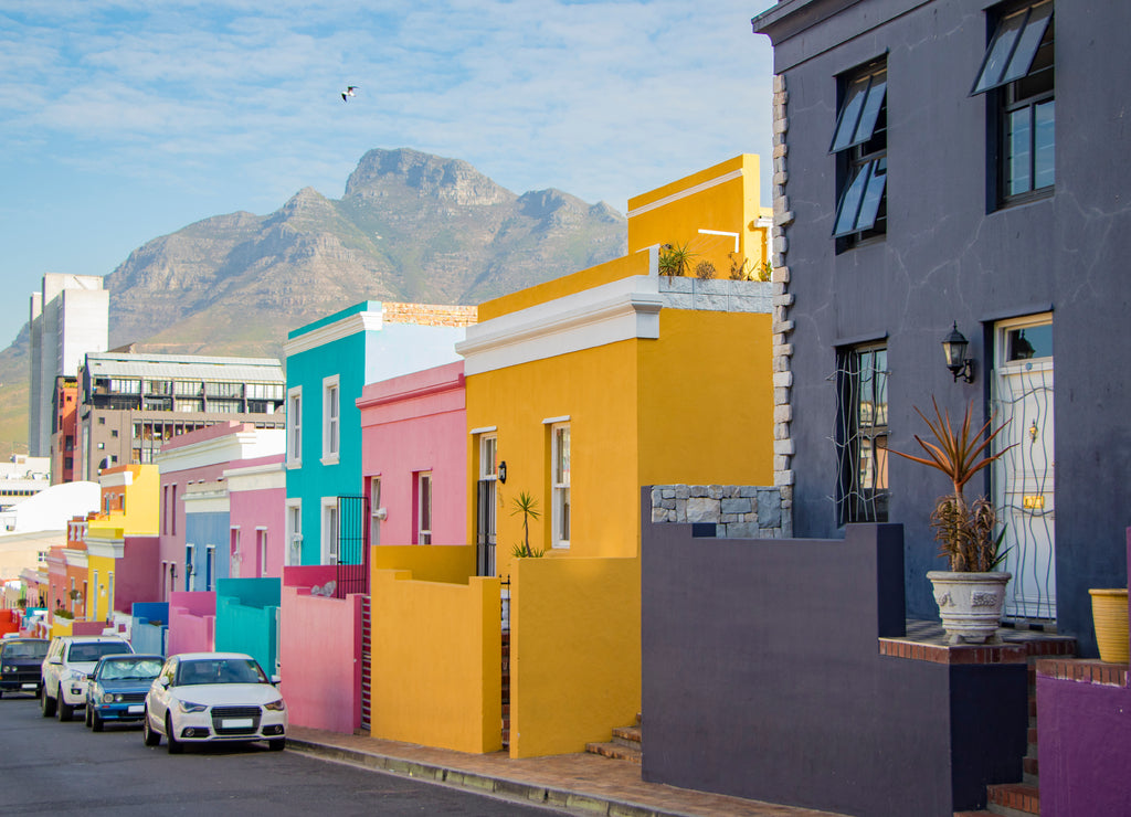 Bo-kaap colorful houses in Cape Town, South Africa