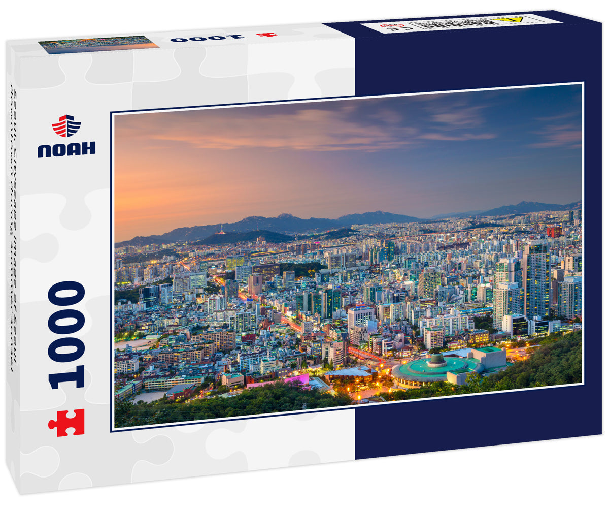 Seoul. Cityscape image of Seoul downtown during summer sunset