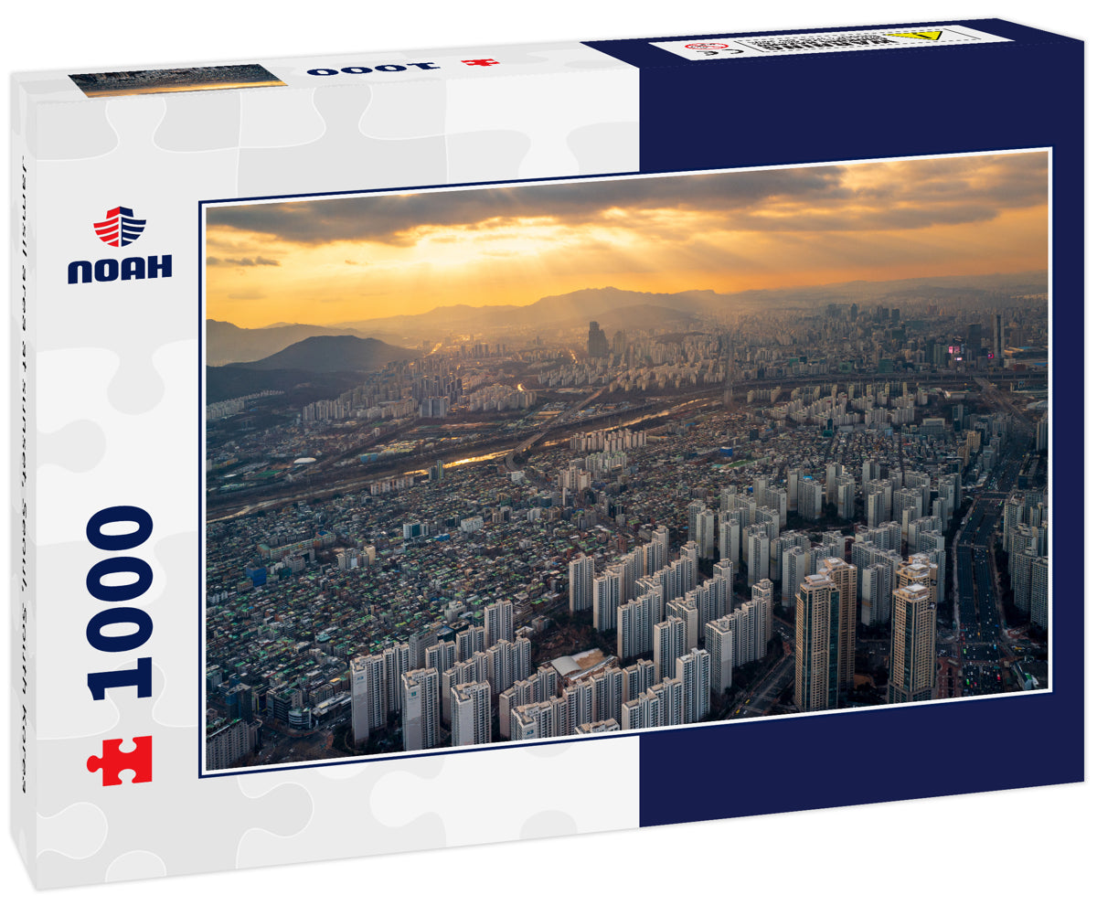 Jamsil area at sunset, Seoul, South Korea