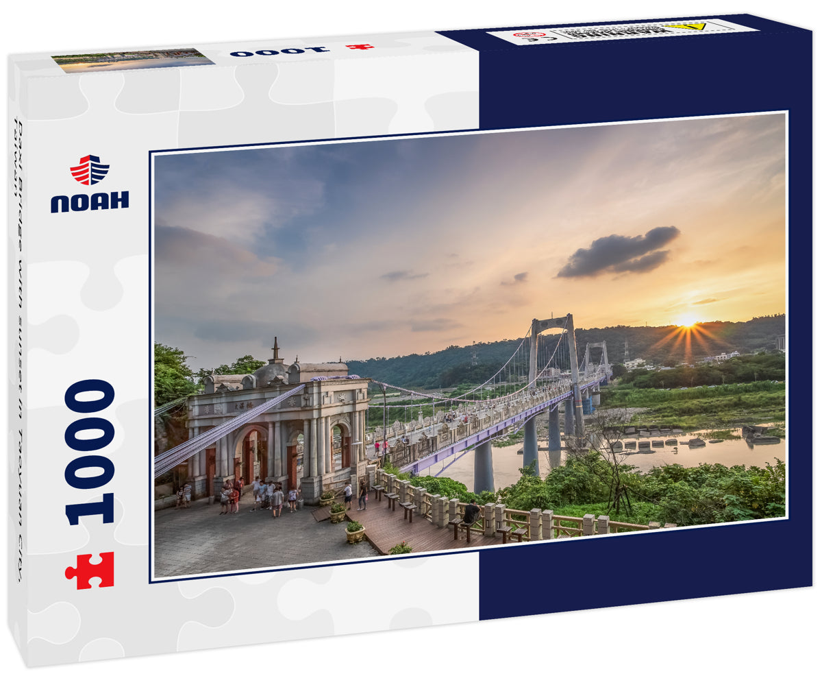 Daxi Bridge with sunset in Taoyuan City, Taiwan