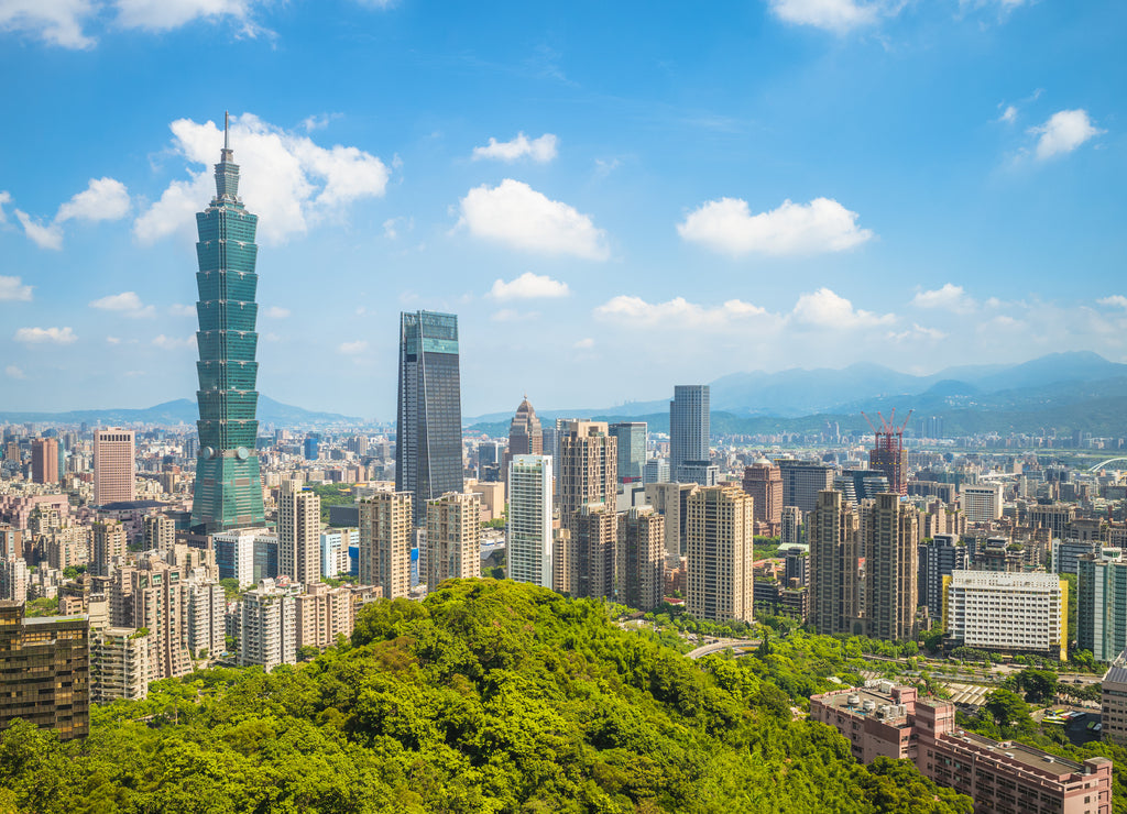 Panoramic view of Taipei City in taiwan