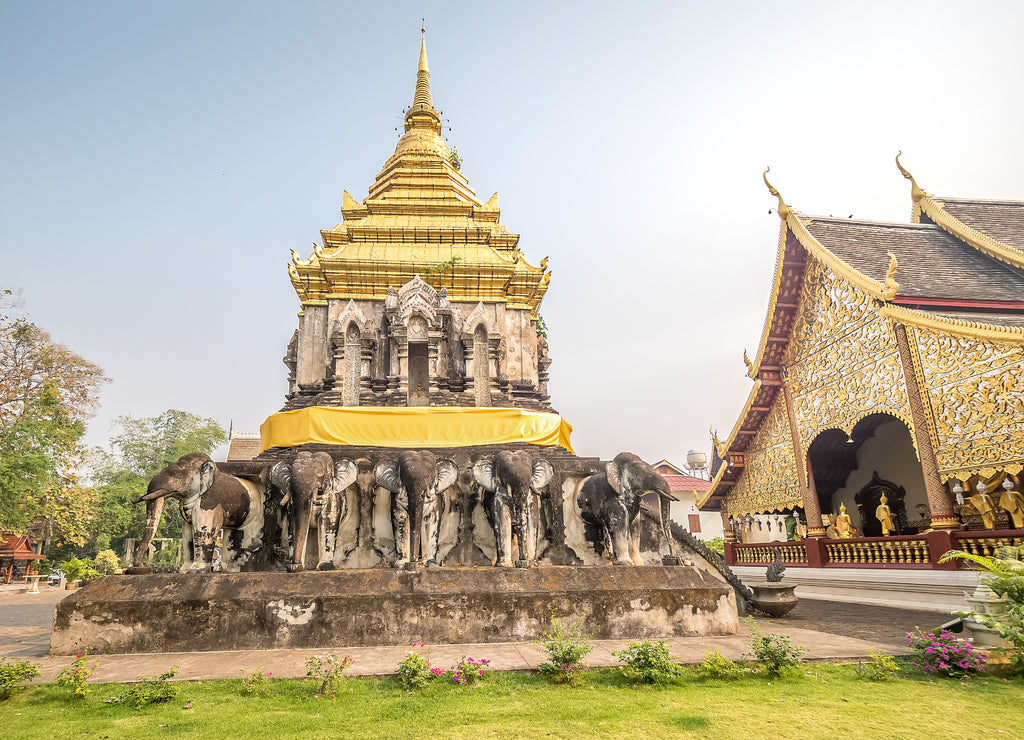 Wat Chiang Man, the oldest temple in Chiang Mai, Thailand