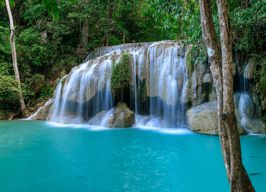 Waterfall level 2, Erawan National Park, Kanchanaburi, Thailand