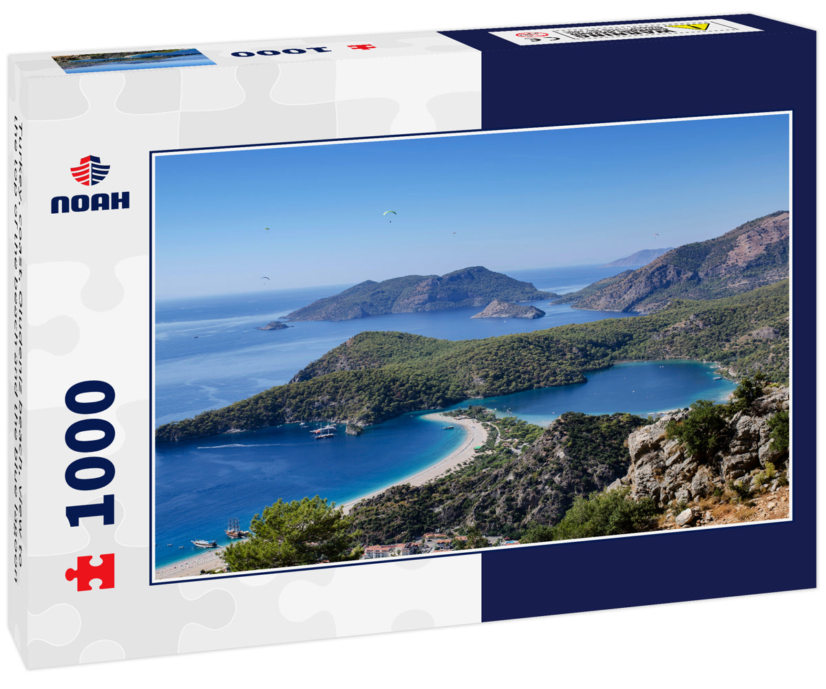 Turkey, coast, Oludeniz beach, view to the top of the beach and the blue lagoon