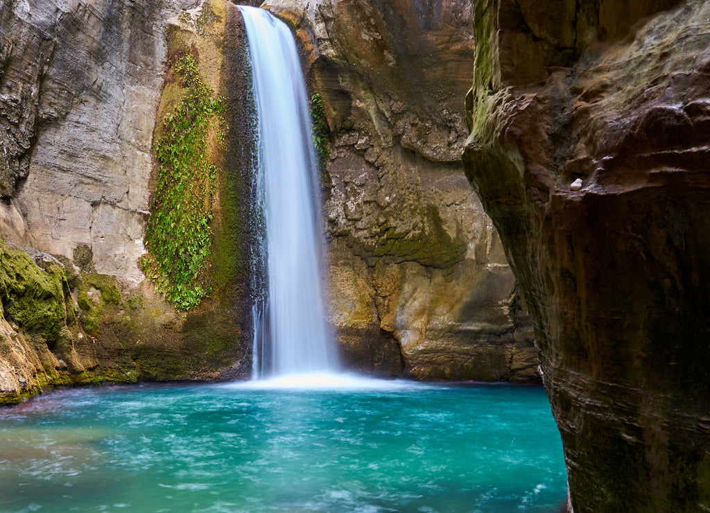 Waterfall in Sapadere Canyon, Taurus Mountains, Antalya, Turkey