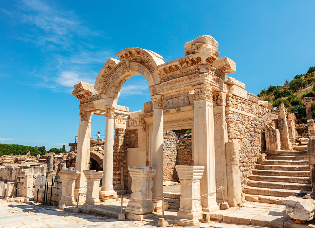 Temple of Hadrian at the Ephesus archaeological site in Turkey