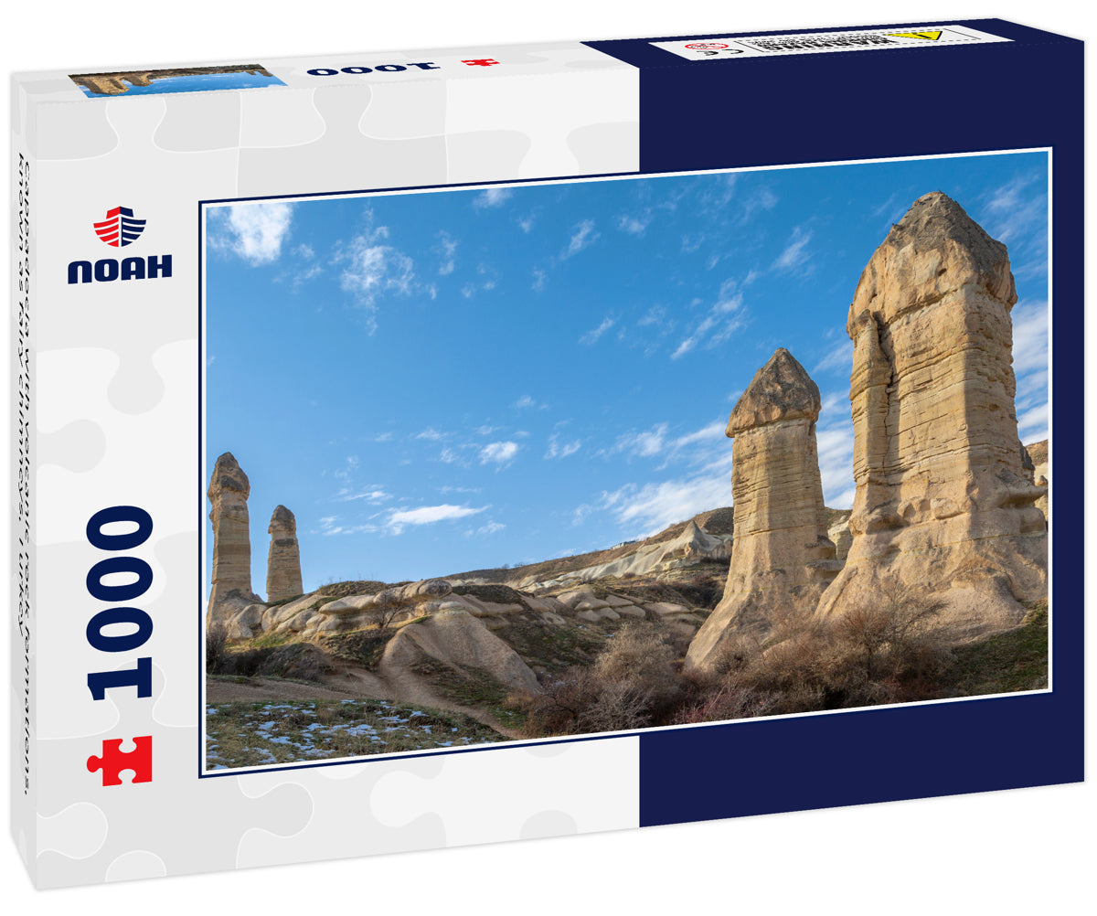 Cappadocia with volcanic rock formations, known as fairy chimneys, Turkey