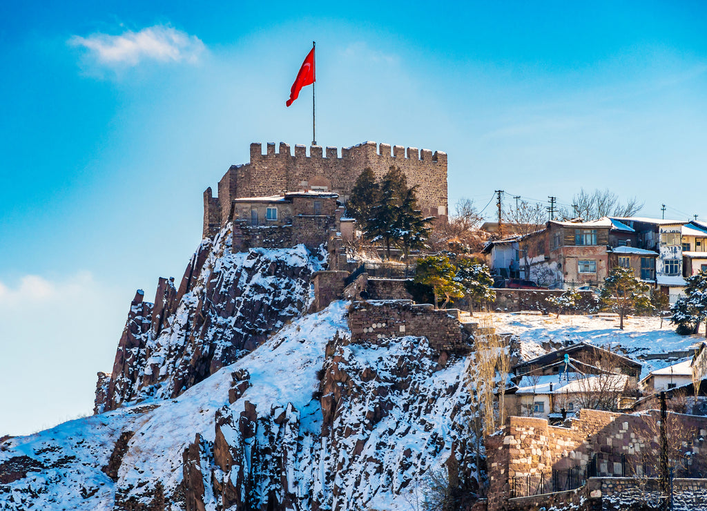 Ankara Castle view in winter