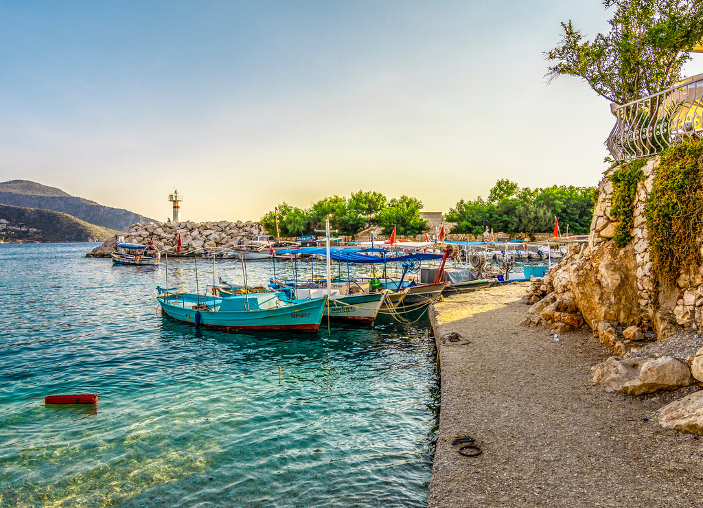 The beach in Kalkan Town of Turkey