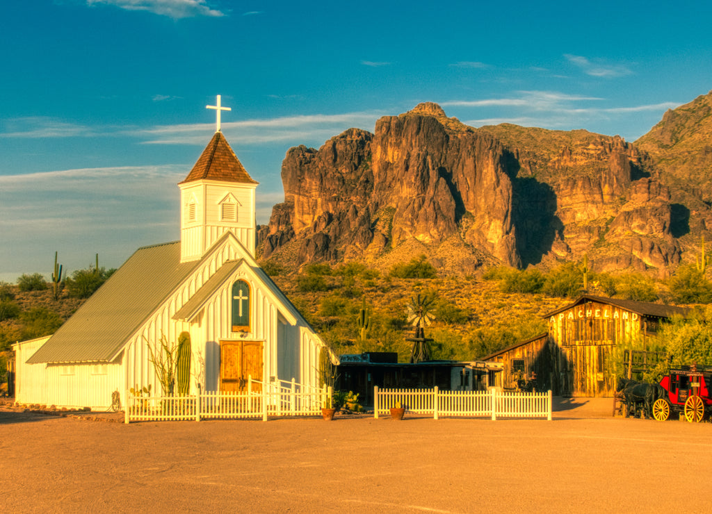 Church chapel in the desert, Maricopa County, Arizona
