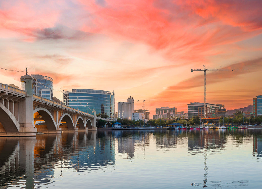 Mill Avenue bridge in Tempe Arizona near Phoenix