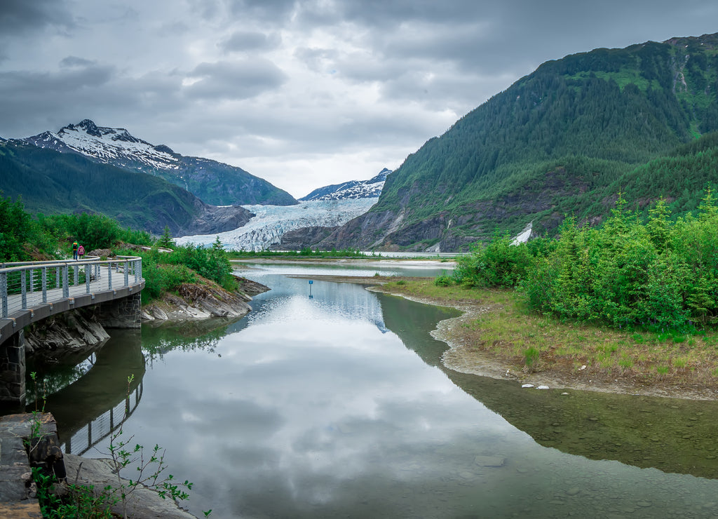 Scenery around Mendenhall Glacier Park in Juneau Alaska
