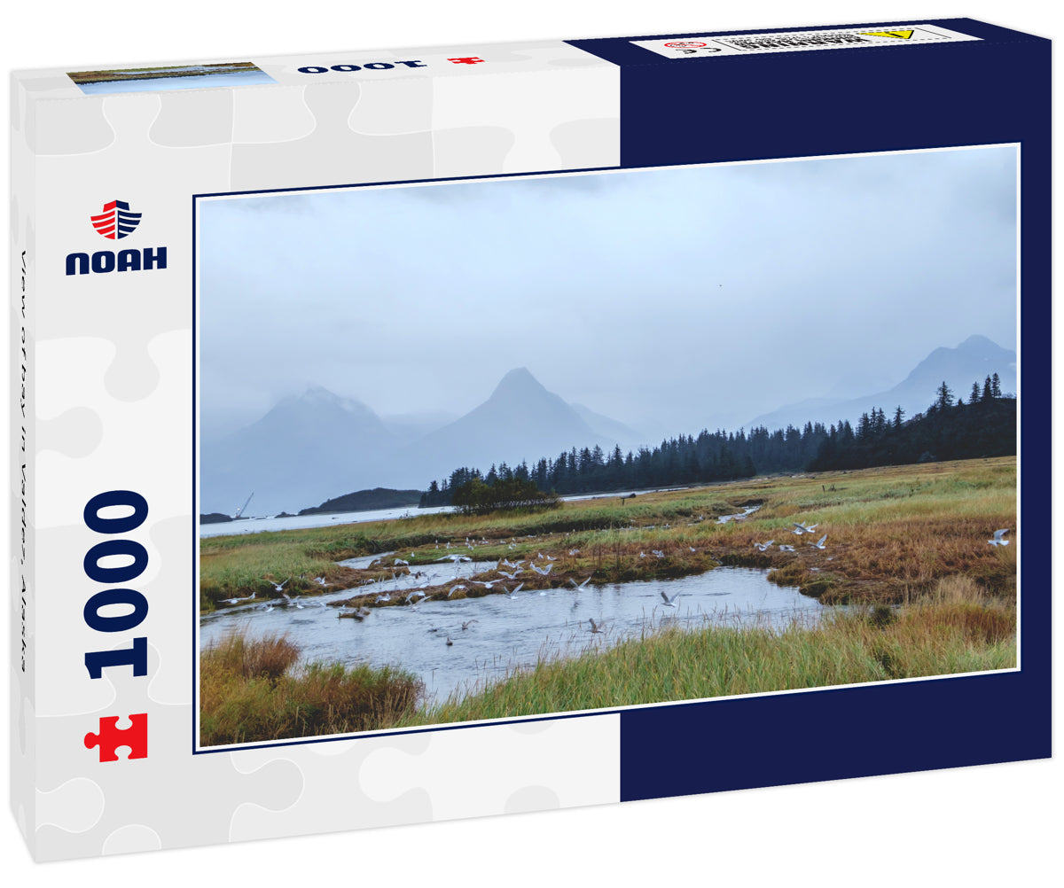 View of bay in Valdez, Alaska