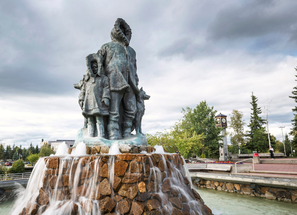 The city center of Fairbanks, Alaska