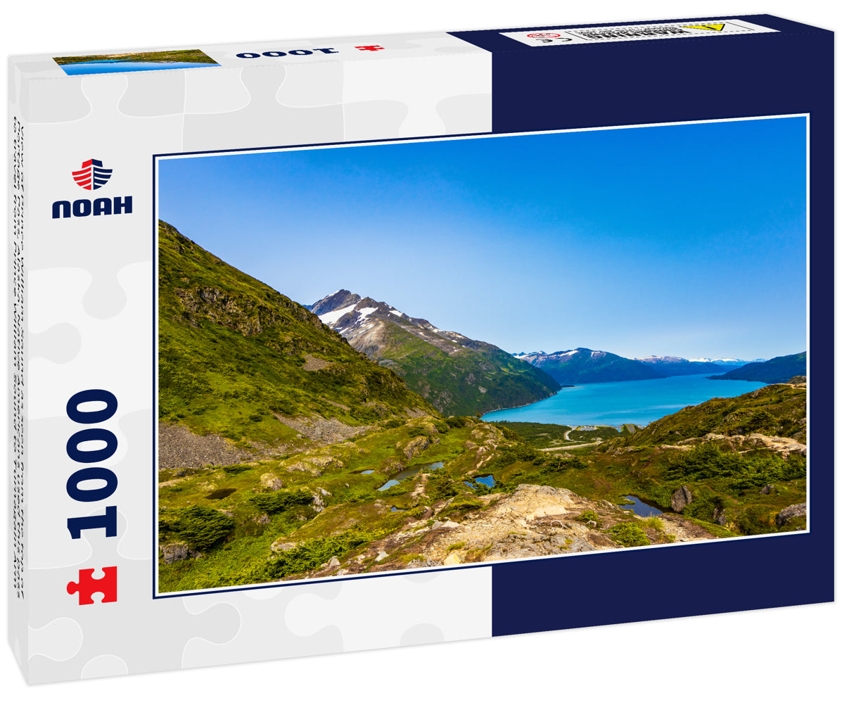 View of Prince William Sound as seen from the top of Portage Pass, Alaska. Native Americans used this pass to travel from Prince William Sound to Turnagain Arm