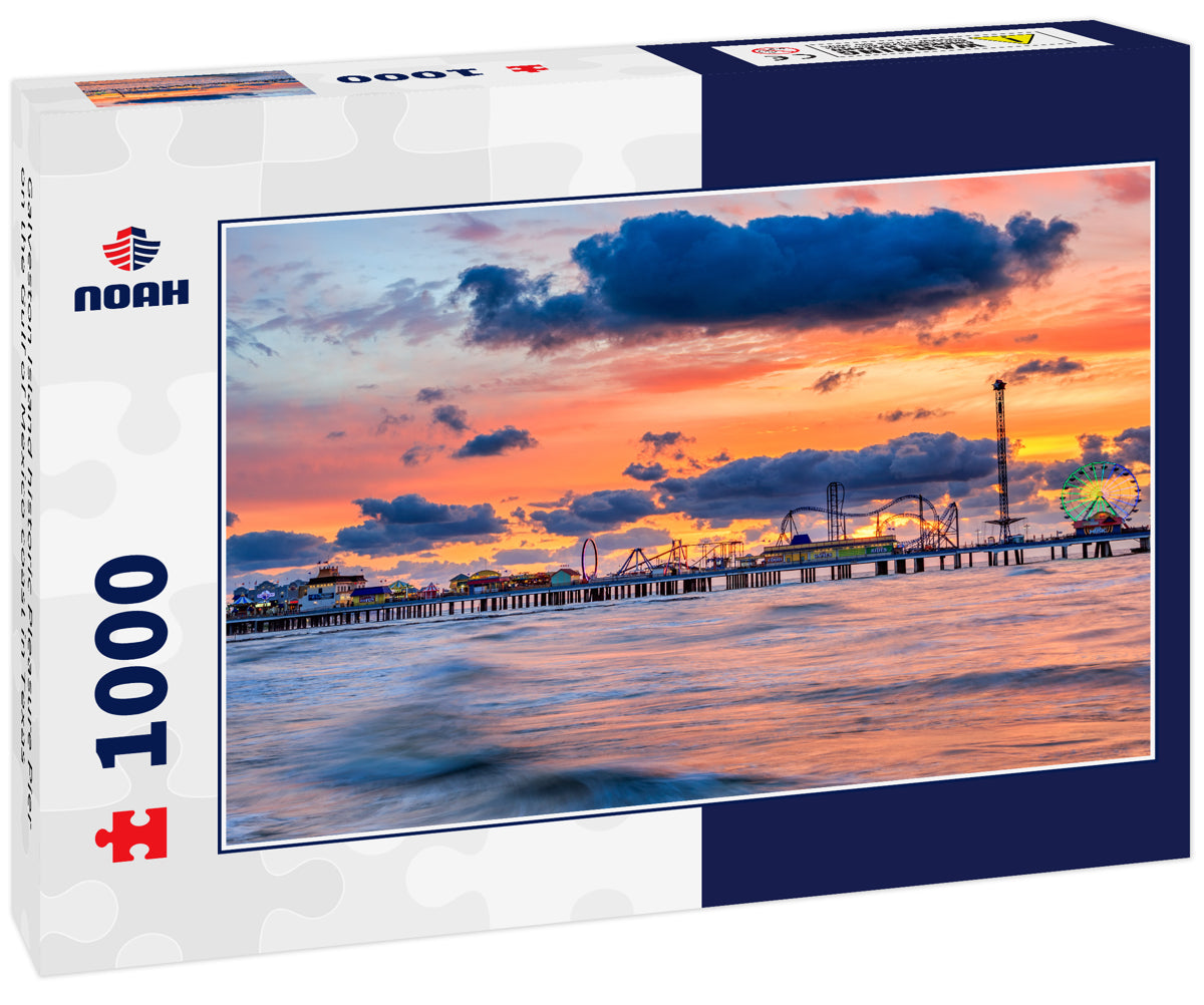 Galveston Island historic Pleasure Pier on the Gulf of Mexico coast in Texas