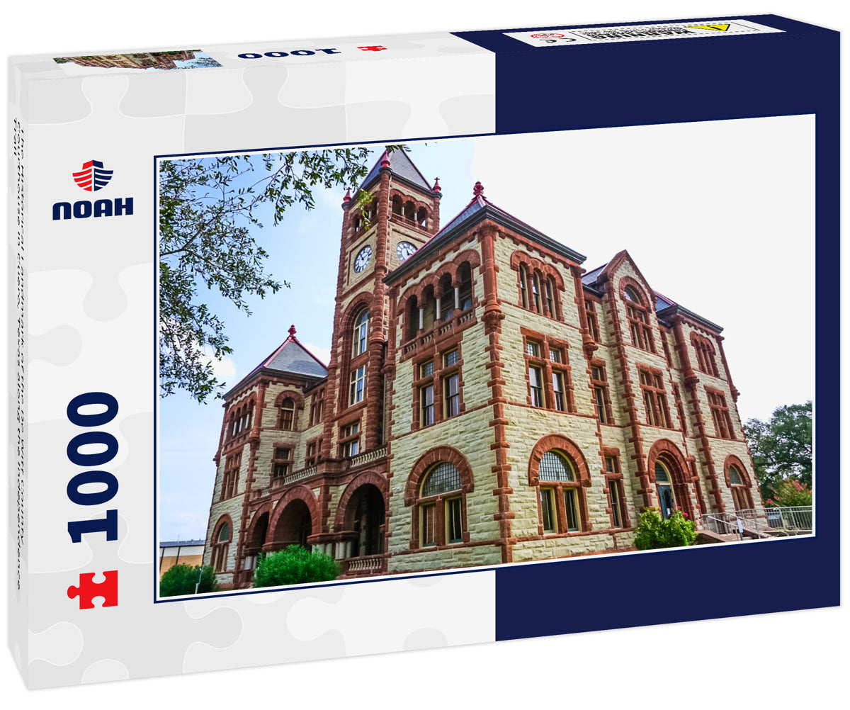 The Historical Landmark of the De Witt County Courthouse in Cuero, Texas along the Independence Trail