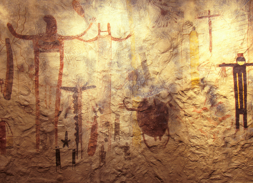 Pictograph rock art at Seminole State Historical Park, Texas
