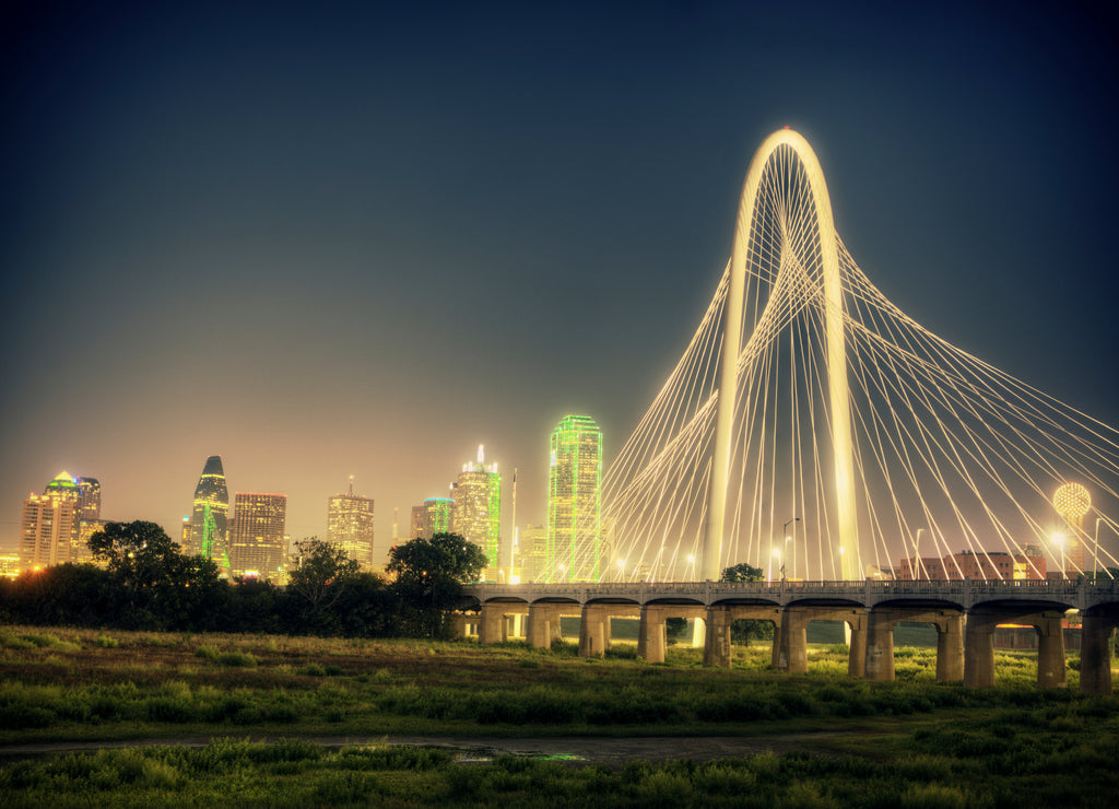 downtown Dallas Texas at night