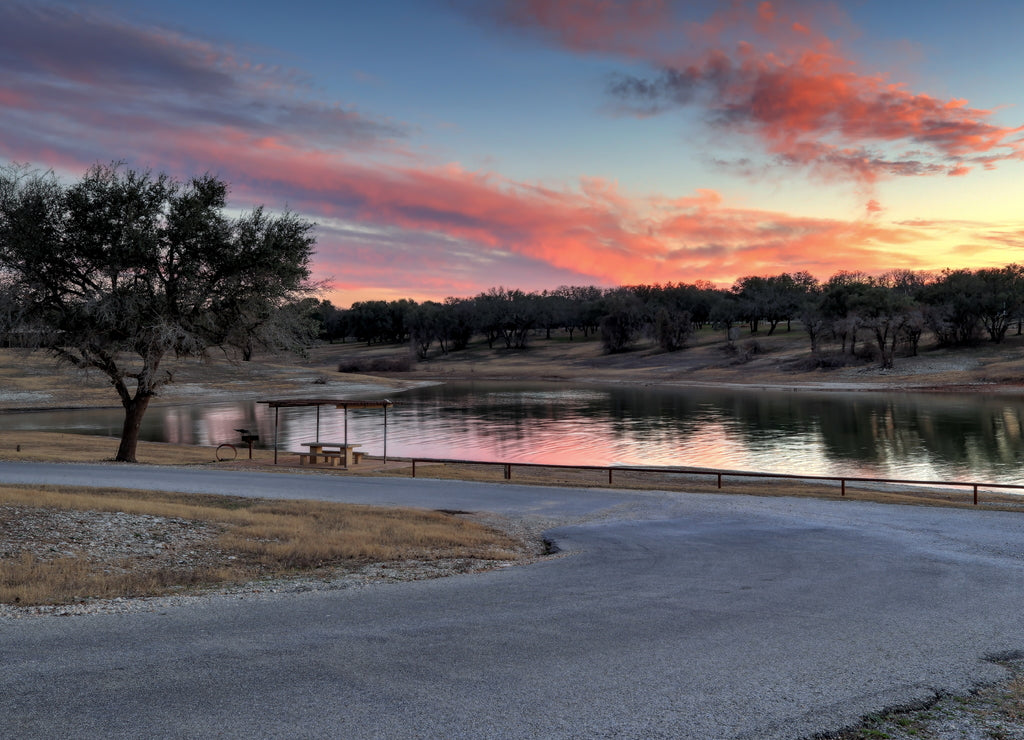 Texas lake Sunset near Waco