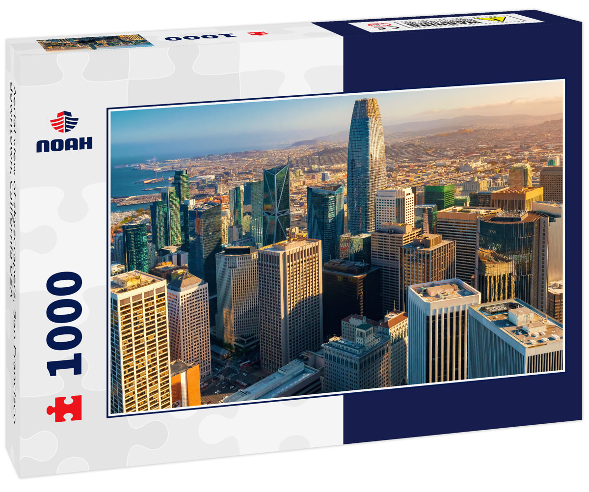 Aerial view of skyscrapers, San Francisco downtown, California USA