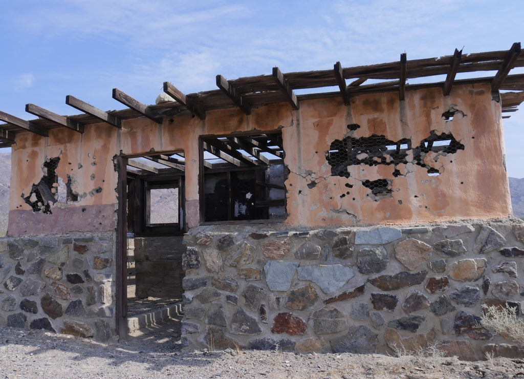 One of the remnants of structures in Garlock, a ghost town that used to be a mining town in Kern County, California