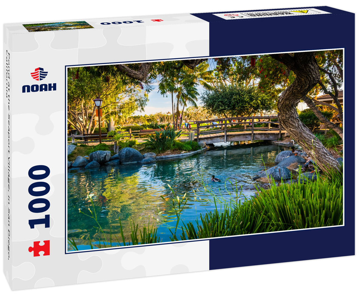 Pond at the Seaport Village, in San Diego, California