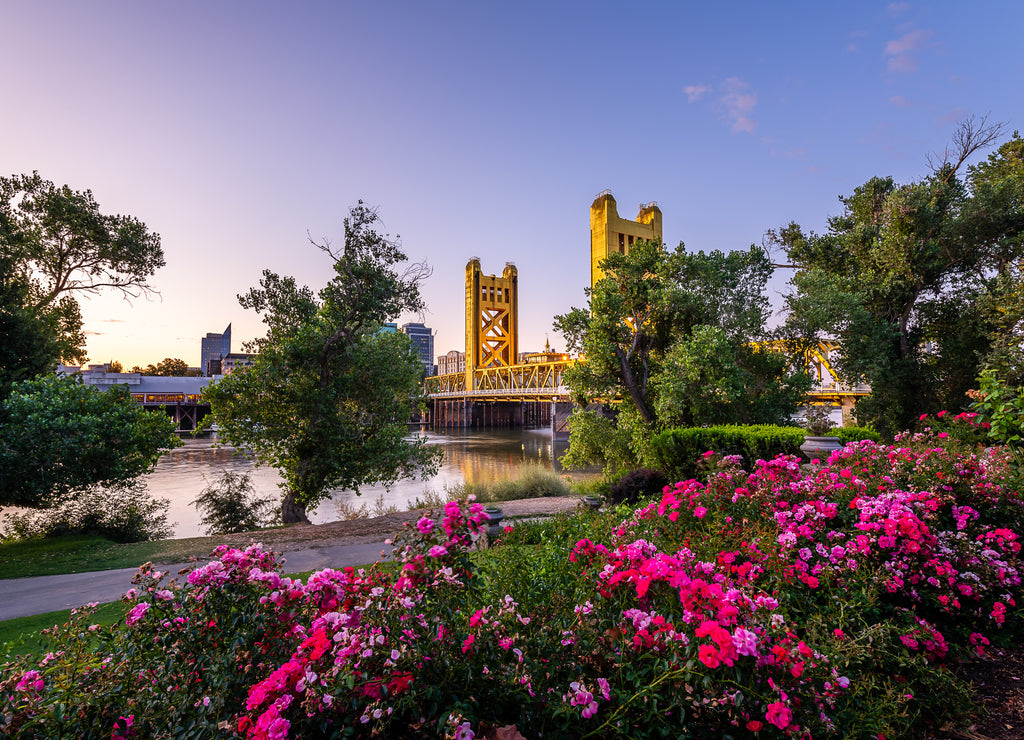 Sunrise over West Sacramento, California