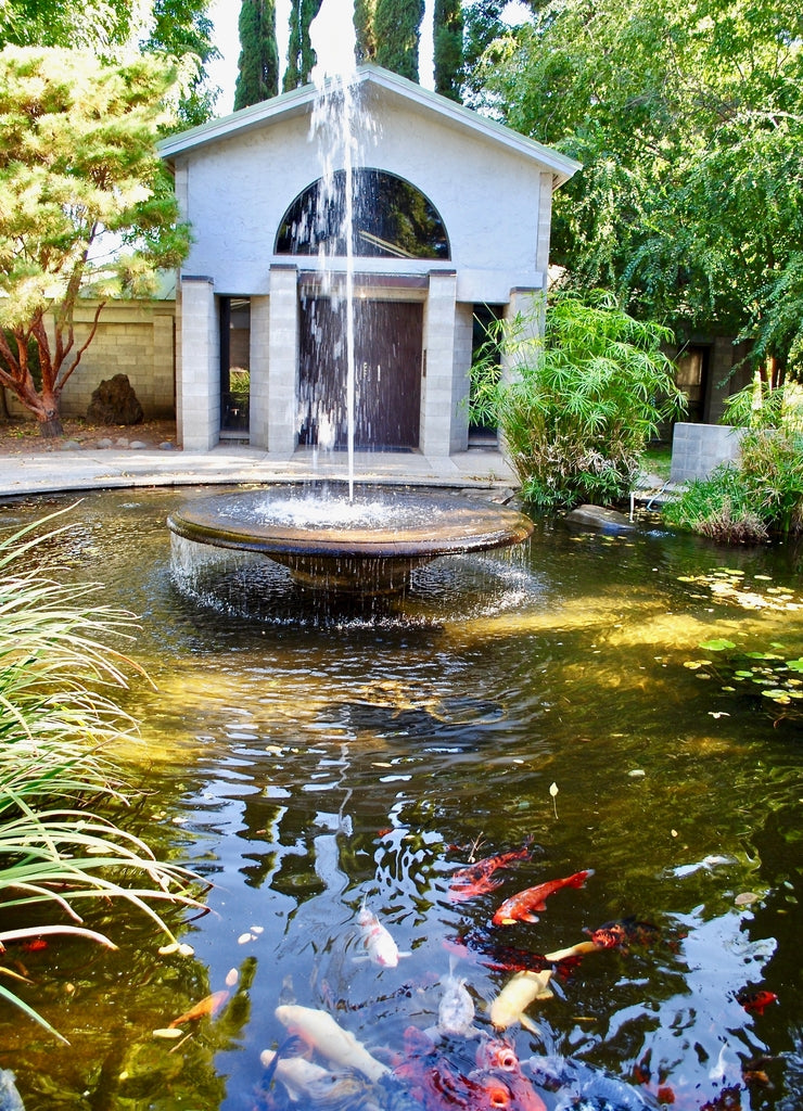 The Abbey of New Clairvaux is a rural Trappist monastery located in Northern California in the small town of Vina in Tehama County. Saint Cecilia's Chapel, koi pond and fountain