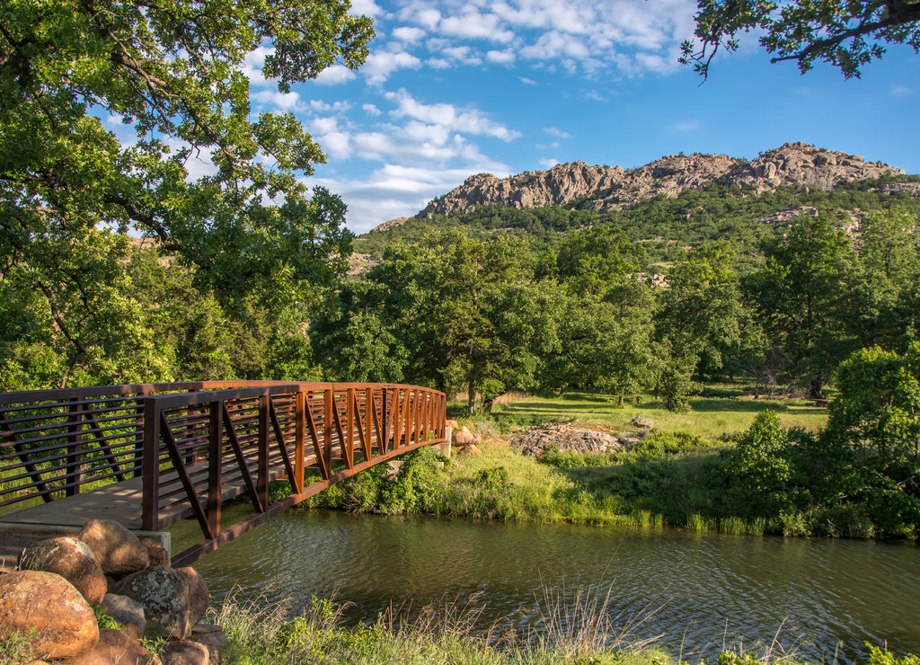 River crossing, peaceful landscape, Oklahoma
