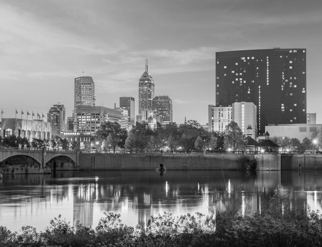 Noah Jigsaw Puzzle Aerial View of the Detroit Suburb of Sterling Heights, Michigan in black white 1000 pieces