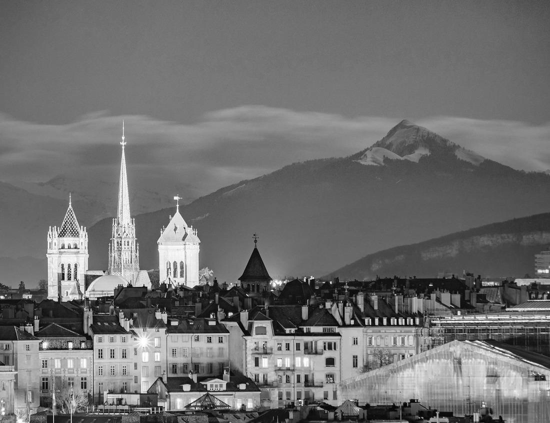 Noah Jigsaw Puzzle Marina Lindau on Lake Constance, Bavaria, Germany in black white 1000 pieces