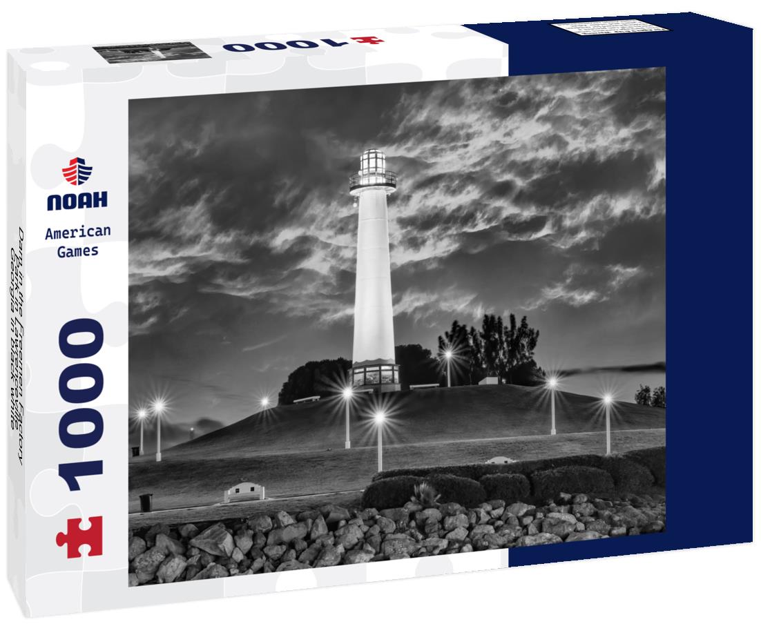 Noah Jigsaw Puzzle Dam in the Freemen Factory Park in Lawrenceville, Georgia in black white 1000 pieces