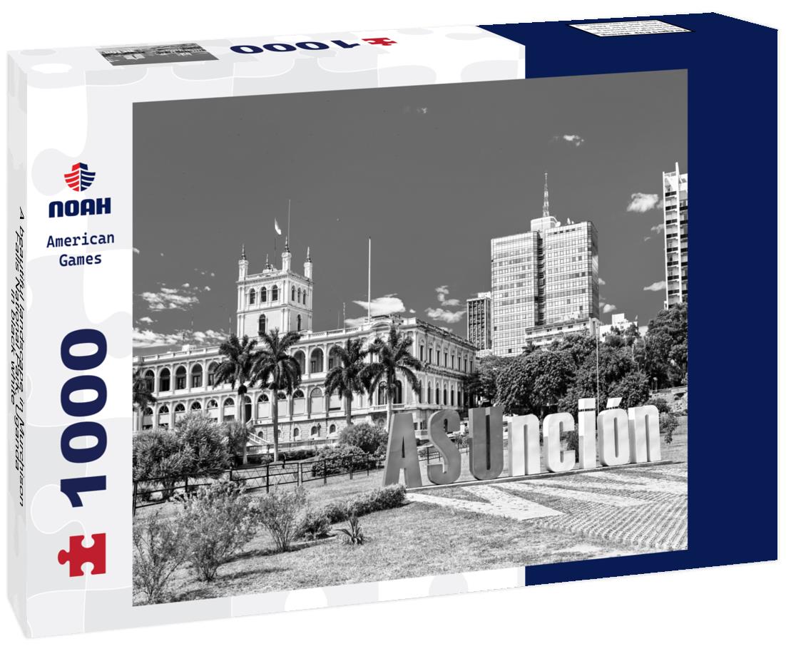 Noah Jigsaw Puzzle A beautiful landscape in Murchison Falls National Park, Uganda in black white 1000 pieces