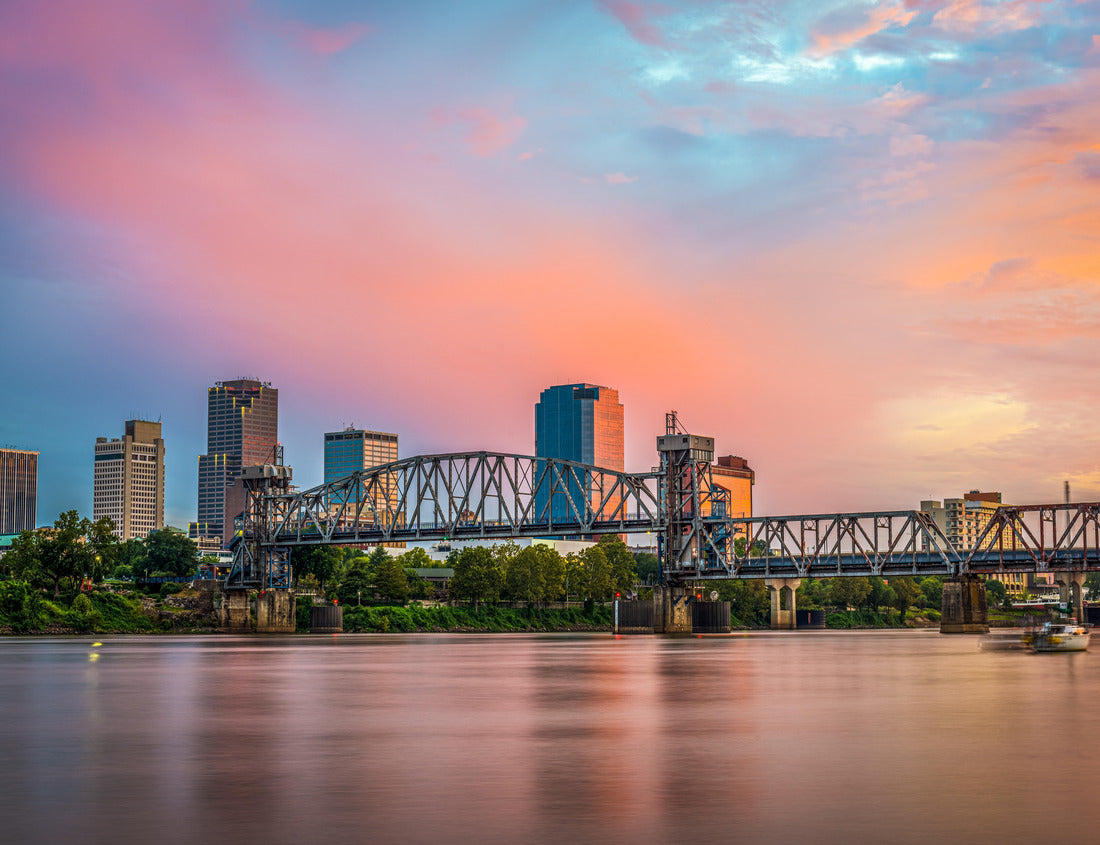 Noah Jigsaw Puzzle Little Rock, Arkansas, USA downtown skyline on the Arkansas River at dawn 1000 pieces