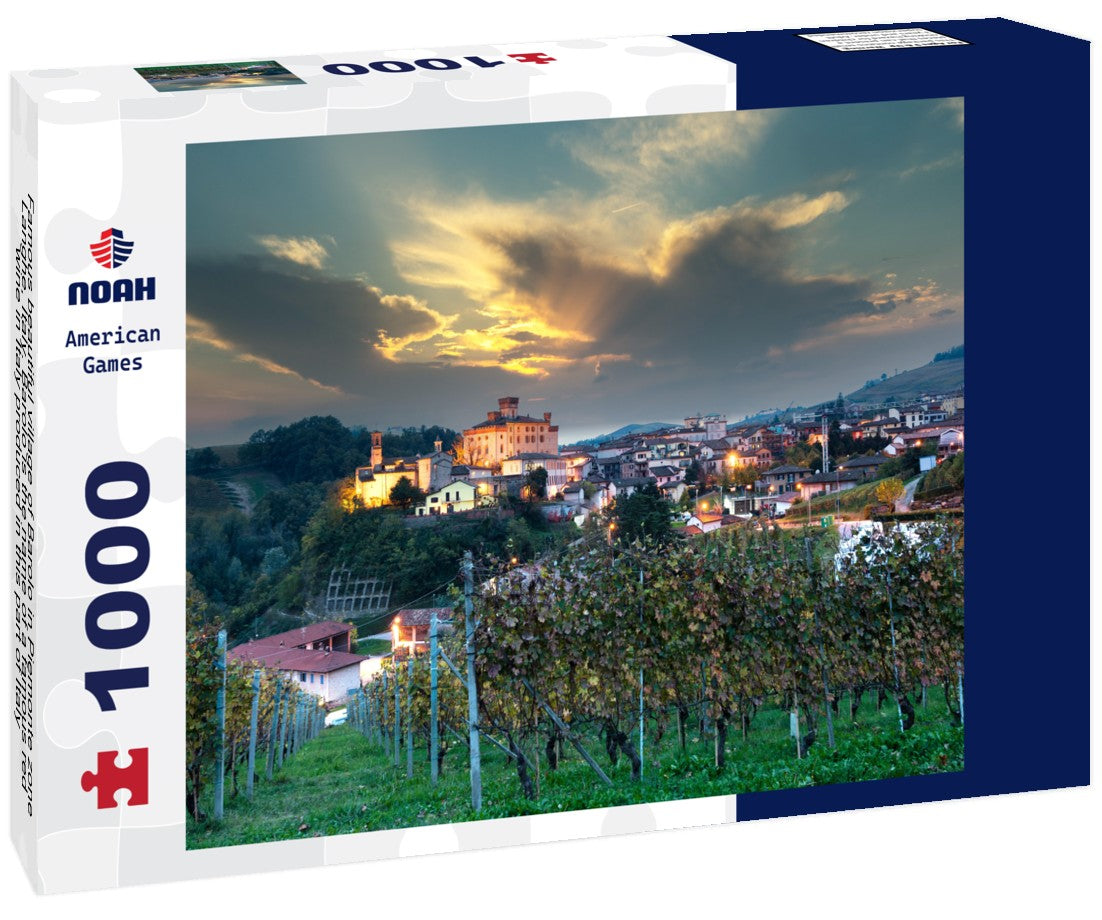 Noah Jigsaw Puzzle Famous beautiful village of Barolo in Piemonte zone, Langhe, Italy. Barolo is the name of a famous red wine in Italy produced in this part of Italy 1000 pieces