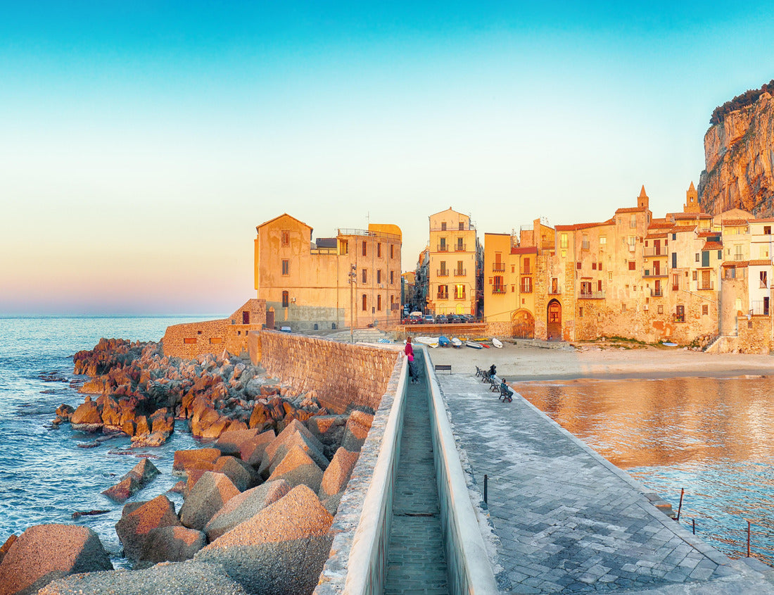 Noah Jigsaw Puzzle Excellent evening cityscape of Cefalu. Popular tourist destination in the Mediterranean. Location: Cefalu, Province of Palermo, Sicily, Italy 1000 pieces