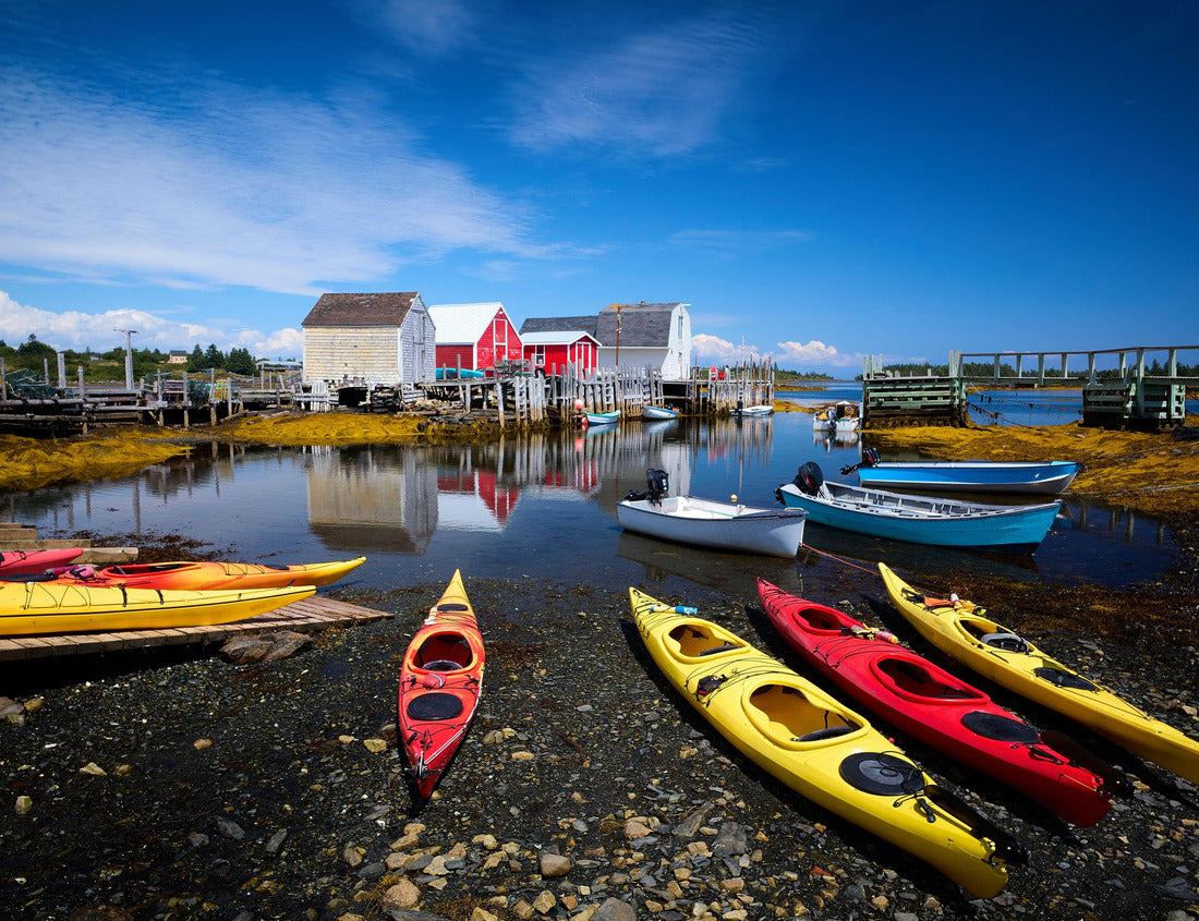 Noah Jigsaw Puzzle Kayaks on the shore, Blue Rocks, Nova Scotia Canada 1000 pieces