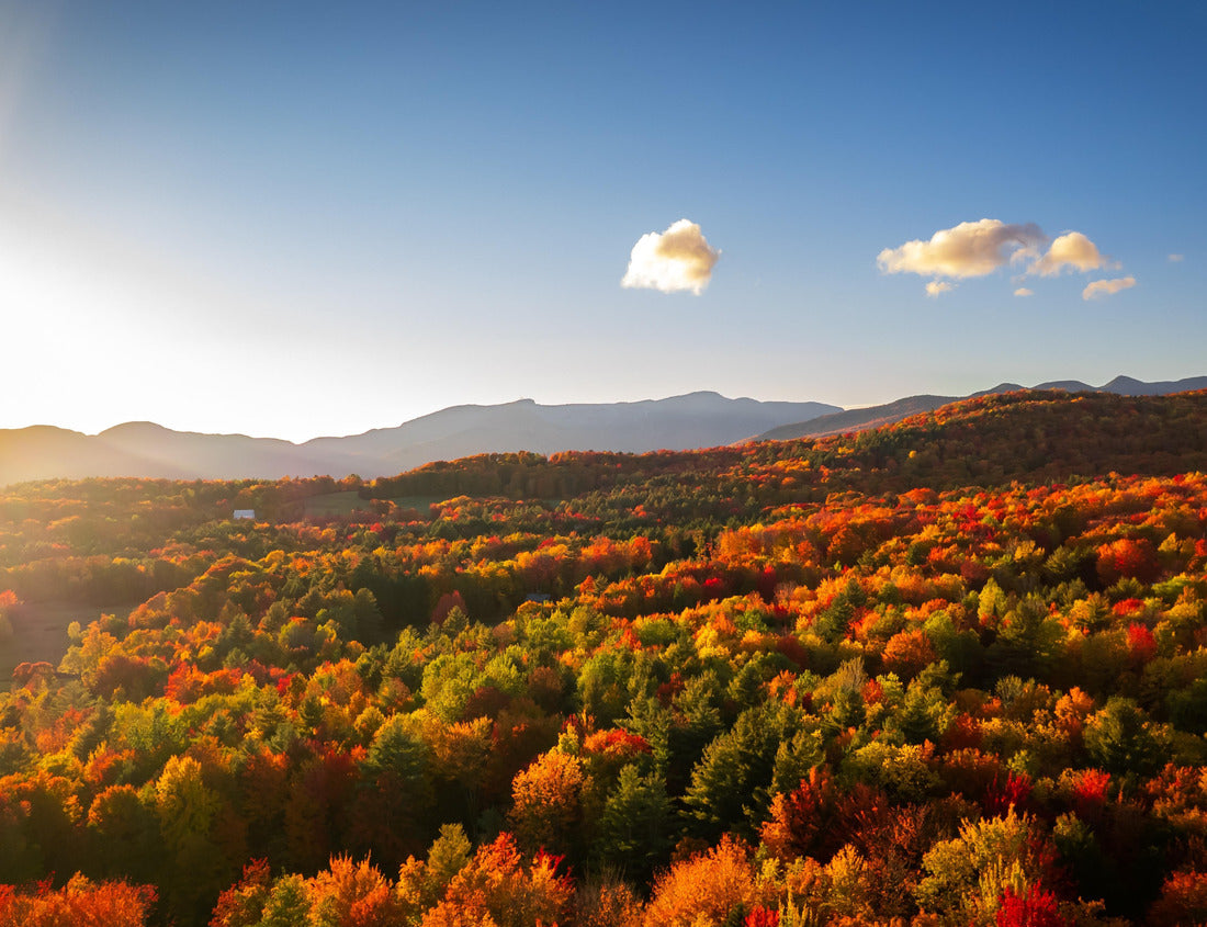Noah Jigsaw Puzzle Fall in Vermont Green Mountain Drone Golden Hour 1000 pieces
