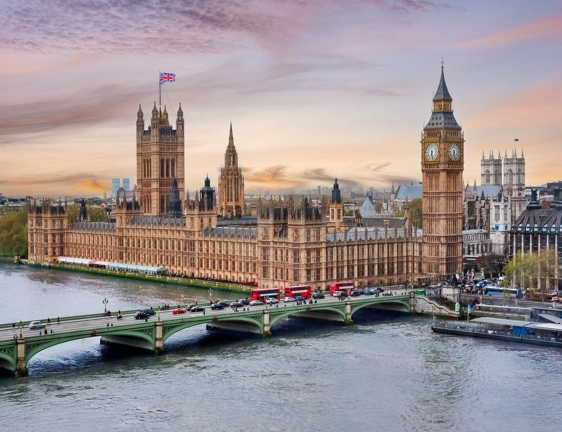 Noah Jigsaw Puzzle London cityscape with Houses of Parliament and Big Ben tower at sunset, UK 1000 pieces