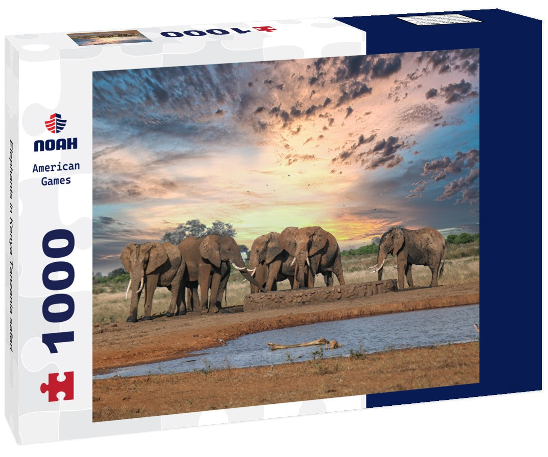 Noah Jigsaw Puzzle Elephants in Kenya Tanzania safari 1000 pieces