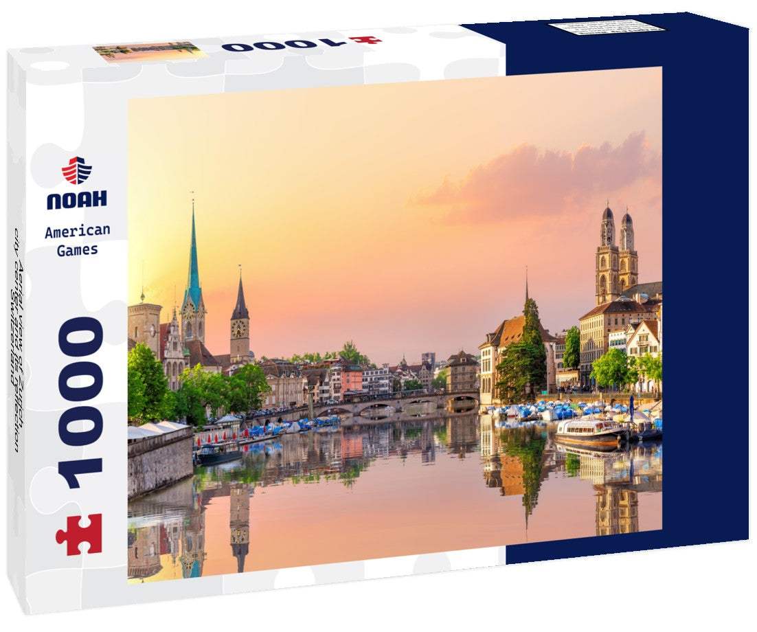Noah Jigsaw Puzzle Aerial view of Zurich city center and its reflection, Switzerland 1000 pieces