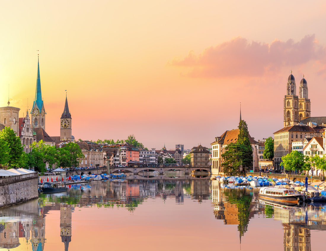 Noah Jigsaw Puzzle Aerial view of Zurich city center and its reflection, Switzerland 1000 pieces