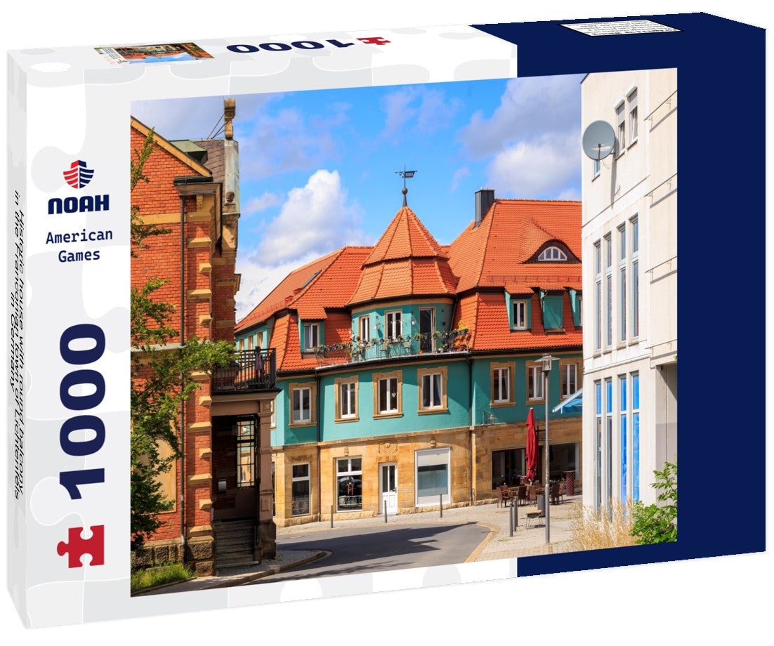 Noah Jigsaw Puzzle Historic house with round balcony in the Franconian town of Lichtenfels in Germany 1000 pieces