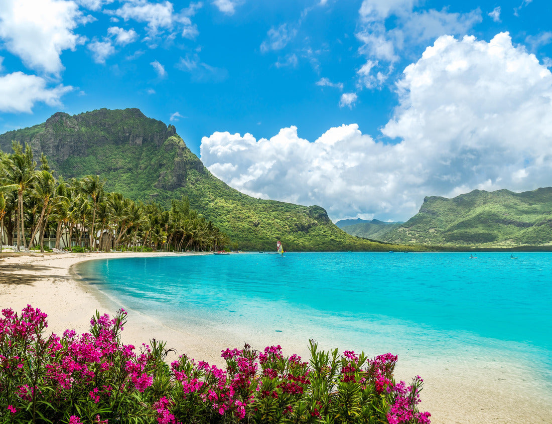 Noah Jigsaw Puzzle Landscape with Le Morne beach and mountain at Mauritius island, Africa 1000 pieces