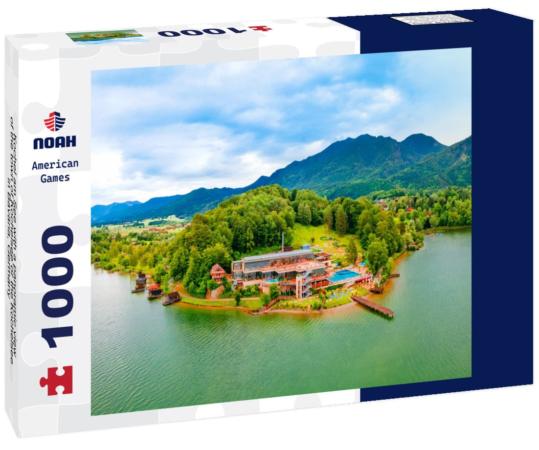 Noah Jigsaw Puzzle Kochel am See with a panoramic view of the town of Kochelsee or the Kochelsee in Bavaria, Germany 1000 pieces