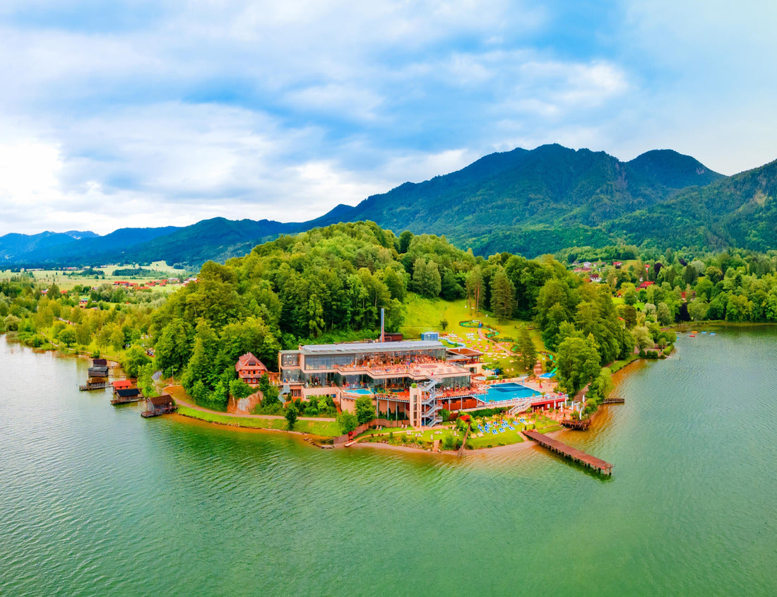 Noah Jigsaw Puzzle Kochel am See with a panoramic view of the town of Kochelsee or the Kochelsee in Bavaria, Germany 1000 pieces