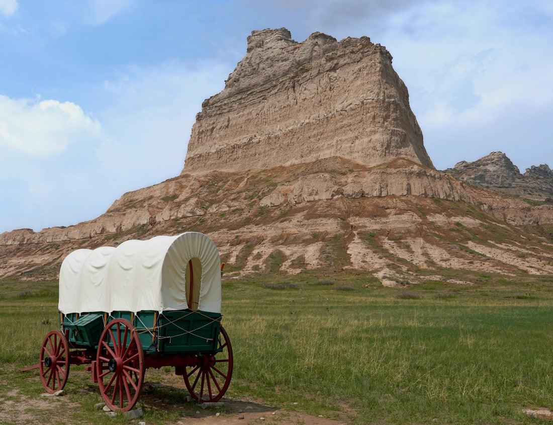 Noah Jigsaw Puzzle Covered Wagon at Scotts Bluff National Monument in Nebraska 1000 pieces
