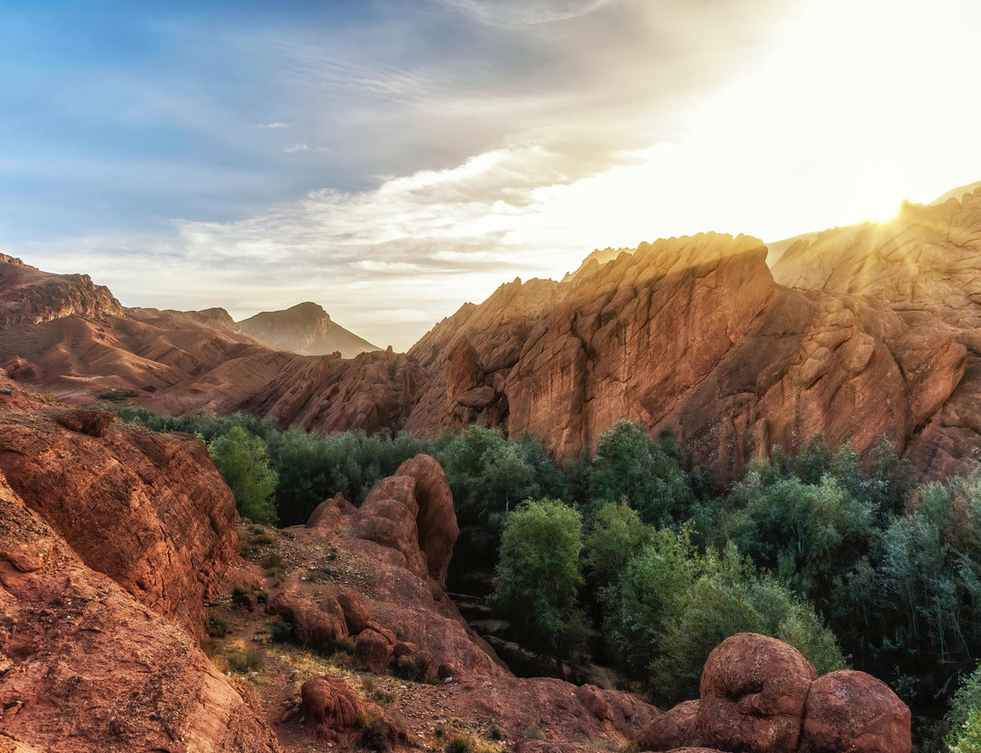 Noah Jigsaw Puzzle Mountain ridge called Monkey Fingers or Monkey paws in Dades gorge, Atlas Mountains, Morocco., Scenic tourist walking trail. Vacation in Morocco 1000 pieces